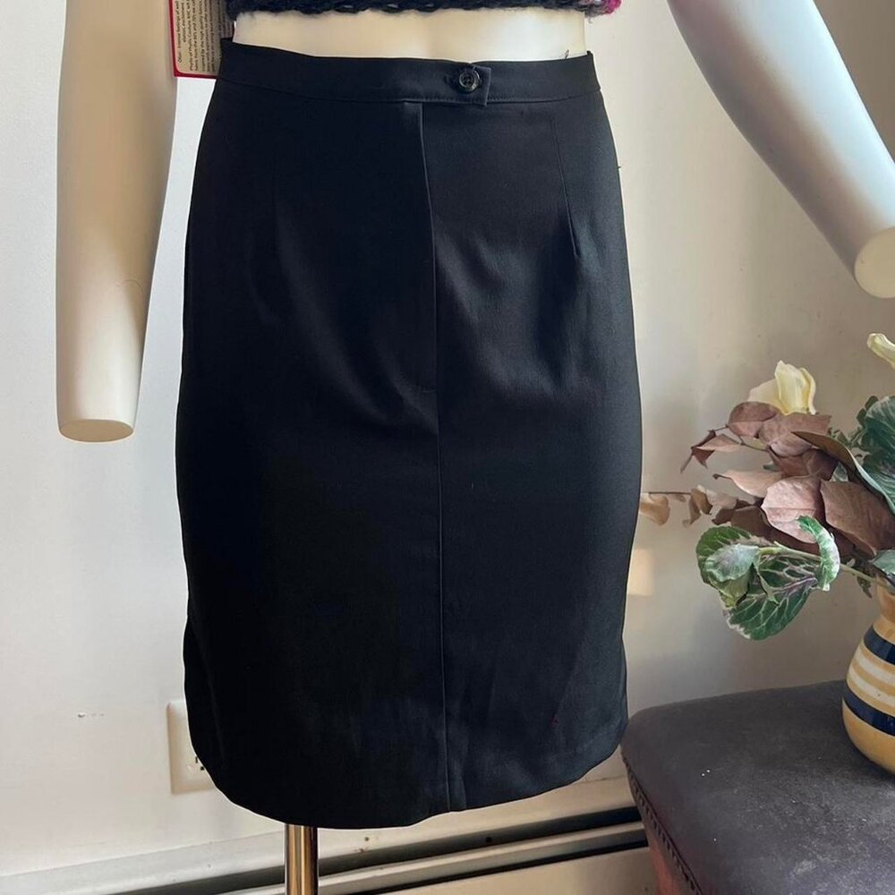 Vintage High Waisted Black Pencil skirt